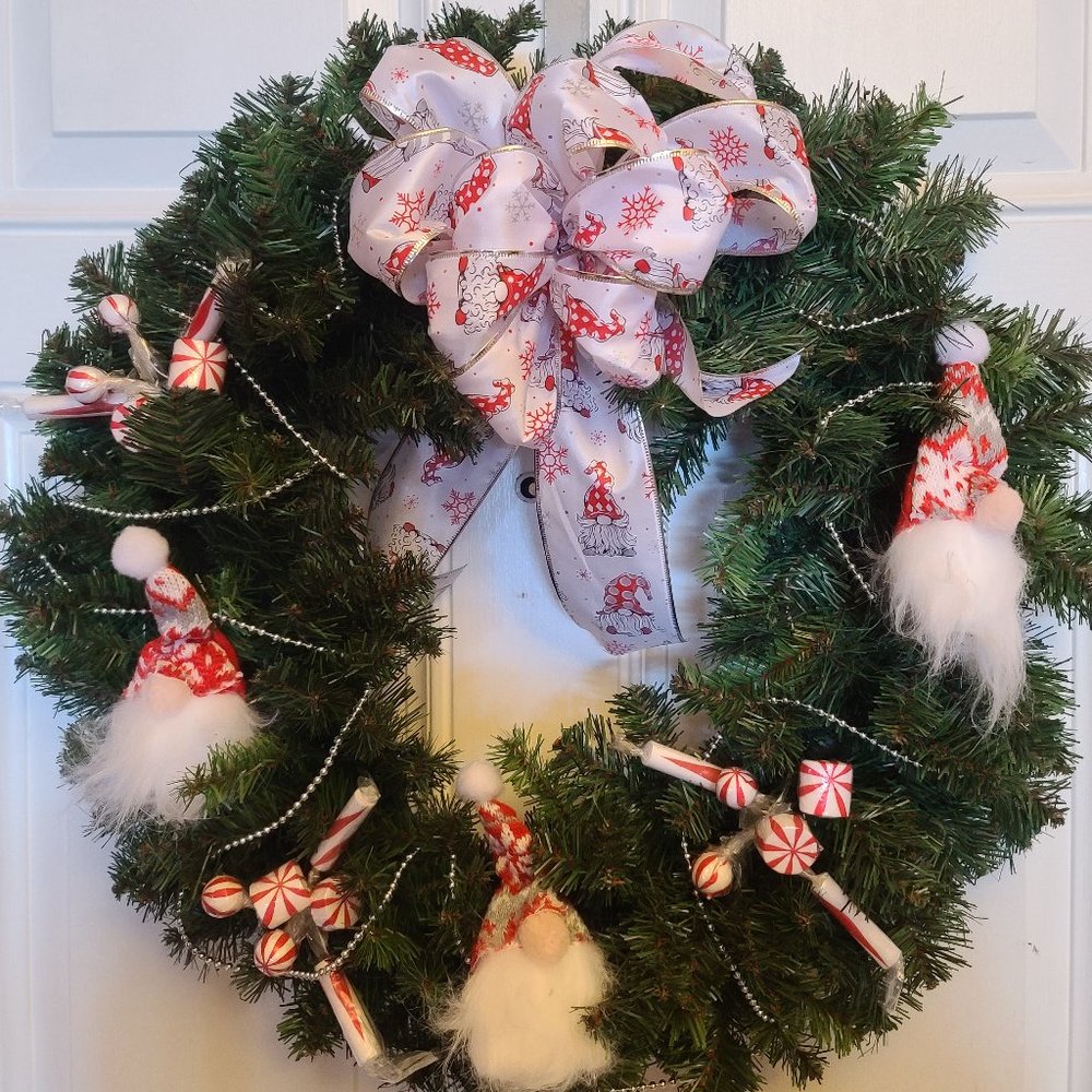 Seasonal Wreaths - EASTER, Fall, Christmas, Winter, Hannukah, White puff: Pick 1 - Picture 5 of 10